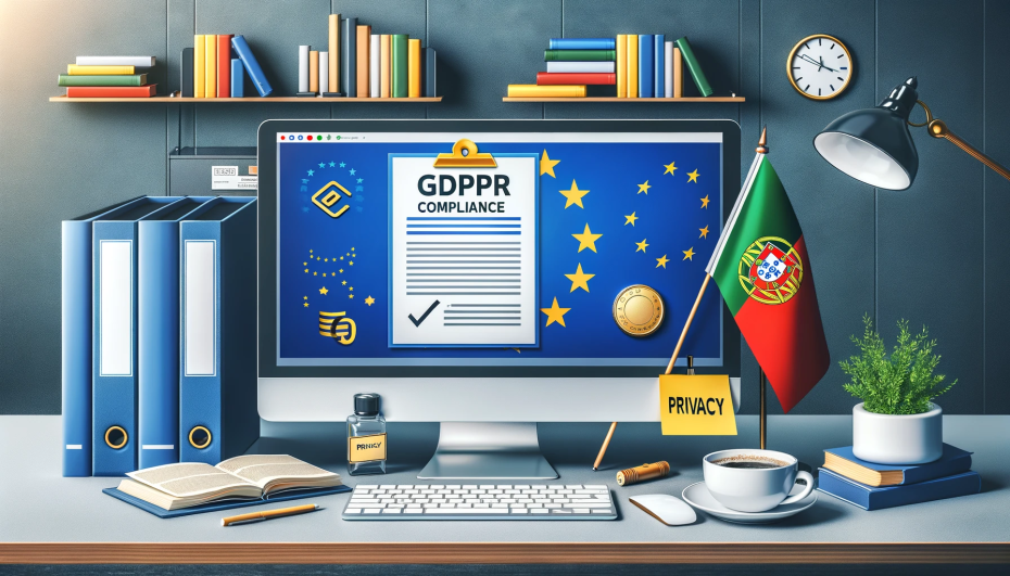 ambiente de escritório com ecrã de computador